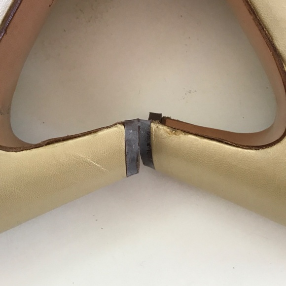 PHYLLIS POLAND Vintage Leather Heels Gold Pumps Gigi Women’s Size 8.5 - Picture 12 of 16